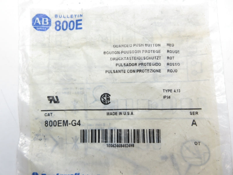 ALLEN BRADLEY 800EM-G4 SER. A NSMP