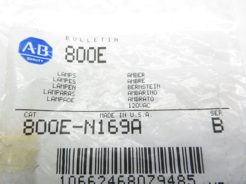 ALLEN BRADLEY 800E-N169A SER. B NSMP