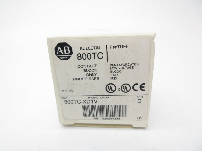 ALLEN BRADLEY 800TC-XD1V SER. D (WH) NSMP