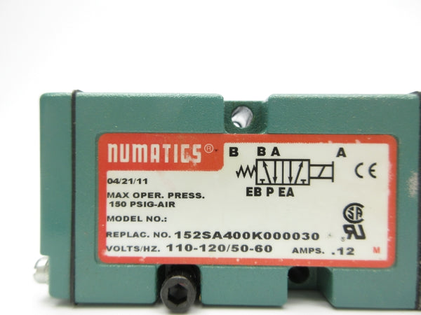 NUMATICS 152SA400K000030 110-120V .12A 150PSI NSNP