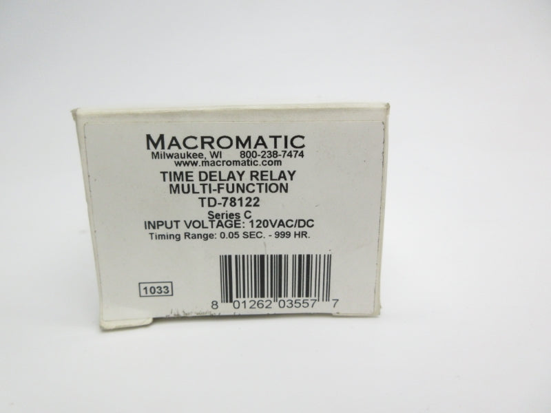 MACROMATIC TD-78122 120VAC/VDC 0.05S-999H NSMP