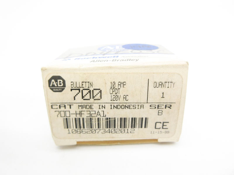 ALLEN BRADLEY 700-HF32A1 SER. B 120VAC 10A (GY/BL) NSMP