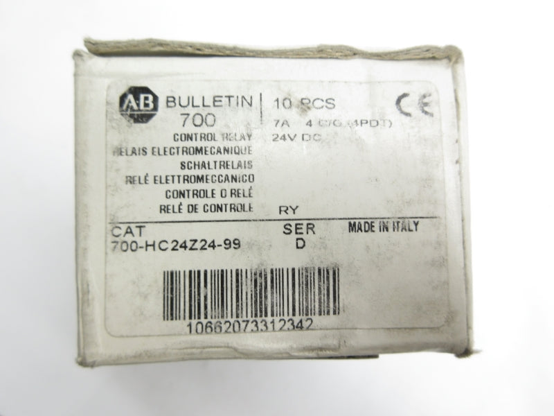 ALLEN BRADLEY 700-HC24Z24-99 SER. D 24VDC 7A (PKG OF 10) (WH) NSMP