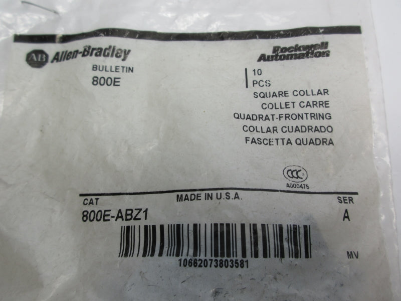 ALLEN BRADLEY 800E-ABZ1 SER. A (PKG OF 10) NSMP