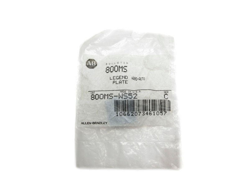 ALLEN BRADLEY 800MS-WS52 SER. C NSMP