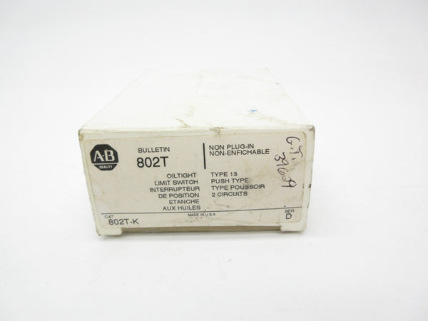 ALLEN BRADLEY 802T-K SER. D 120-600VAC 60A (WH) NSMP