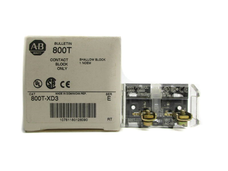 ALLEN BRADLEY 800T-XD3 SER. E 600V (WH) NSMP