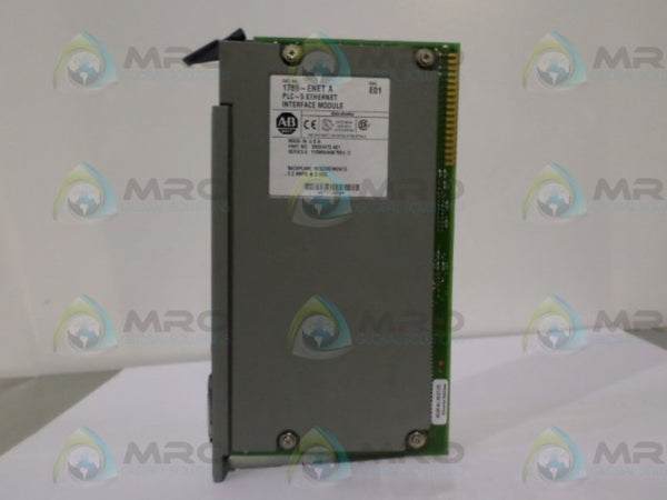 ALLEN BRADLEY 1785-ENET SER. A F/W C ETHERNET INTERFACE MODULE  UNMP
