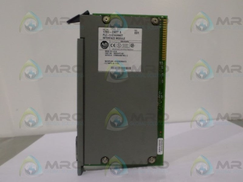 ALLEN BRADLEY 1785-ENET SER. A F/W C ETHERNET INTERFACE MODULE  UNMP
