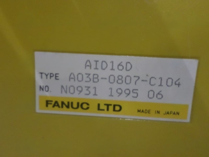 FANUC A03B-0807-C104 I/O MODULE (MISSING TERMINAL)  UNMP