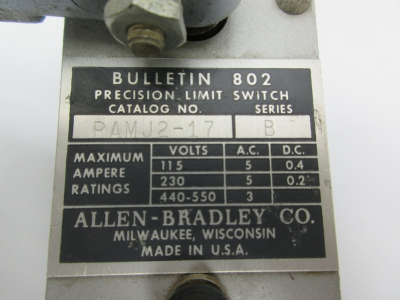 ALLEN BRADLEY PAMJ2-17 SER. B 440-550V UNMP