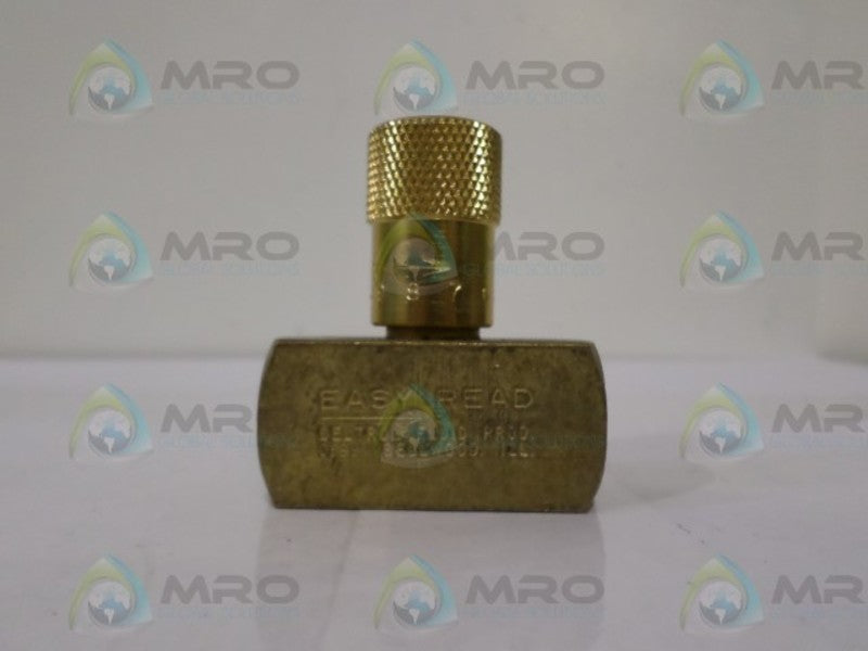 DELTROL EN25B BRASS HYDRAULIC NEEDLE VALVE UNMP