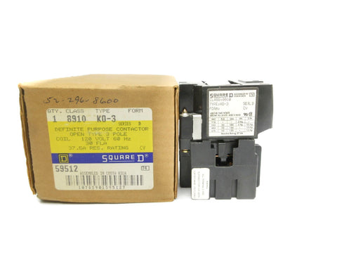 SQUARE D 8910KO3 SER. D 120V 30A NSMP