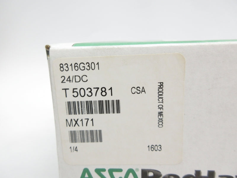 ASCO 8316G301 24VDC 15-150PSI 1/4" NSMP-OEM
