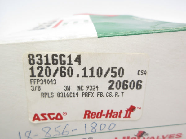 ASCO 8316G14 110/120V 10-250PSI 3/8" NSMP