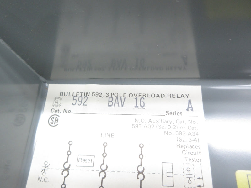 ALLEN BRADLEY 592-BAV16 SER. A UNMP