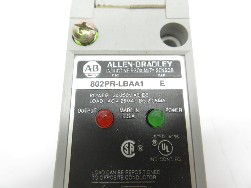 ALLEN BRADLEY 802PR-LBAA1 SER. E 20-250VAC/DC NSNP
