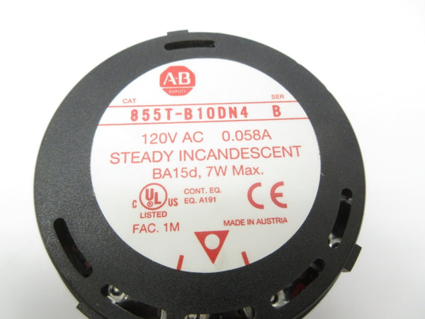 ALLEN BRADLEY 855T-B10DN4 SER. B 120VAC 0.058A NSNP