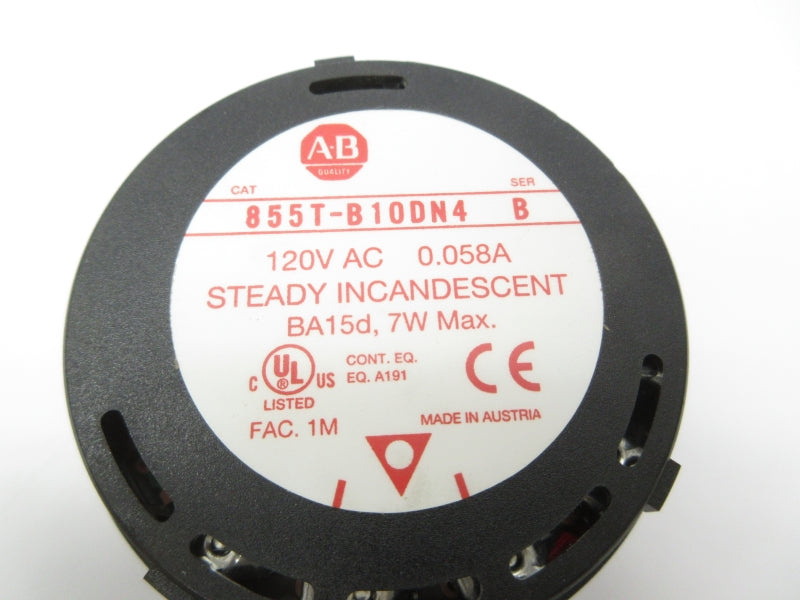 ALLEN BRADLEY 855T-B10DN4 SER. B 120VAC 0.058A NSNP