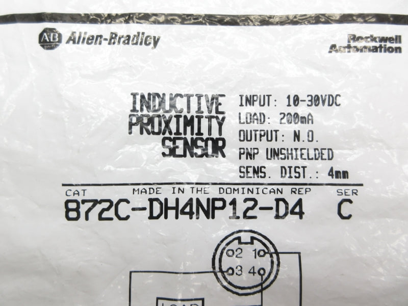 ALLEN BRADLEY 872C-DH4NP12-D4 SER. C 10-30VDC NSMP