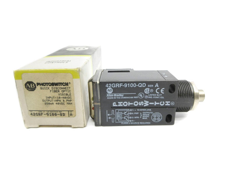 ALLEN BRADLEY 42GRF-9100-QD SER. A 10-40VDC (BK/YL) NSMP