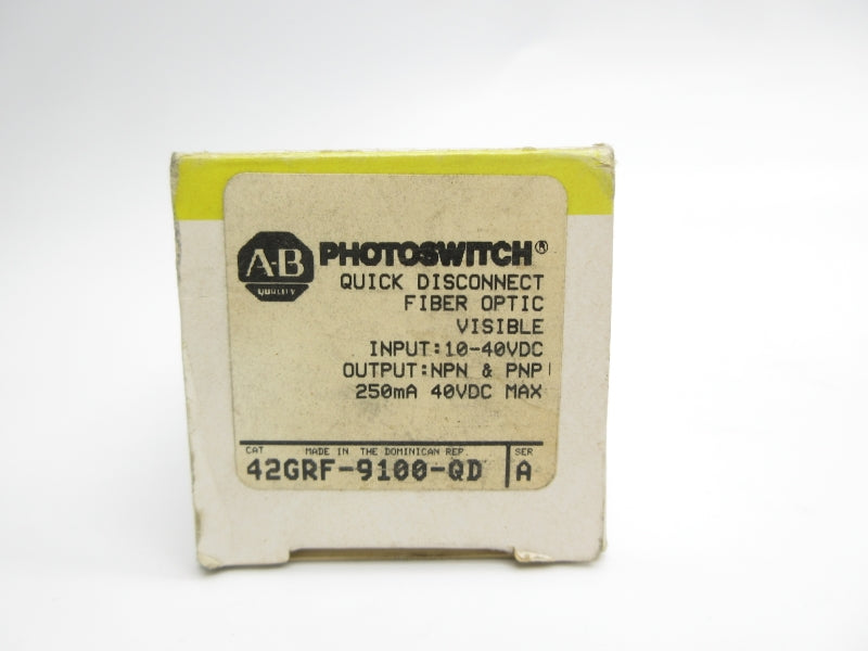 ALLEN BRADLEY 42GRF-9100-QD SER. A 10-40VDC (BK/YL) NSMP