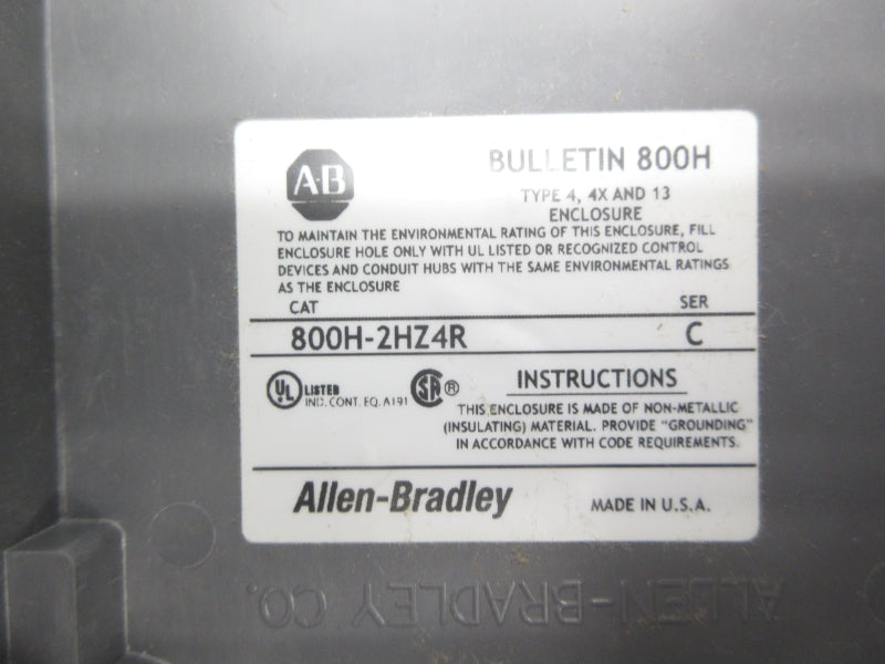 ALLEN BRADLEY 800H-2HZ4R SER. C NSNP