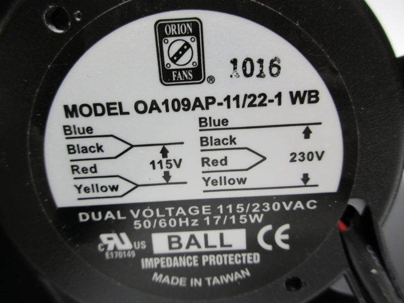 ORION FANS OA109AP-11/22-1WB 115/230V NSNP