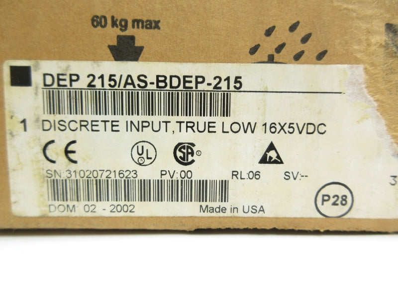 SCHNEIDER AUTOMATION DEP215/AS-BDEP-215 5VDC NSMP