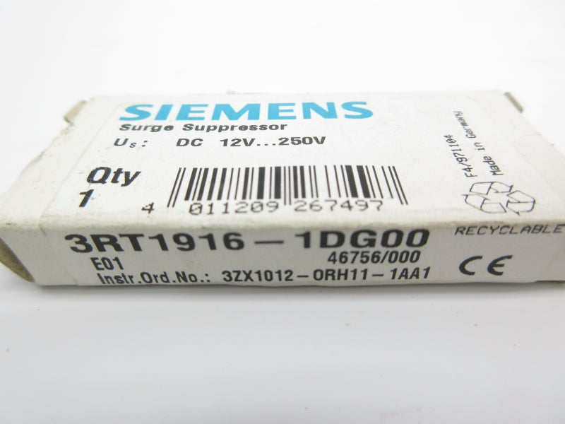 SIEMENS 3RT1916-1DG00 12/250VDC NSMP
