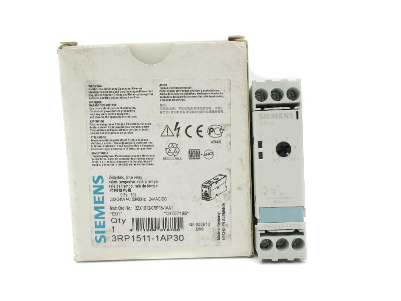 SIEMENS 3RP1511-1AP30 200-240VAC 0.5-10S NSMP