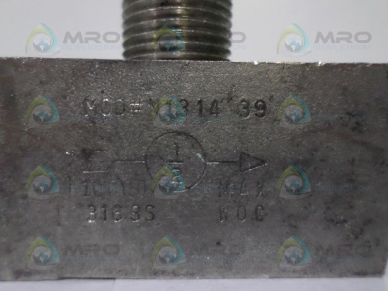 MARSH N1314 NEEDLE VALVE UNMP
