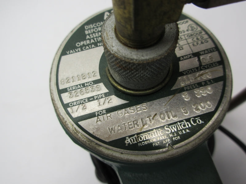 ASCO 8211B12 115V 5-250PSI 1/2" UNMP