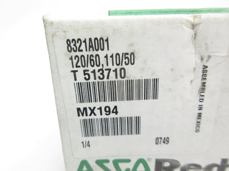 ASCO 8321A001 110/120V 10-200PSI 1/4" NSMP