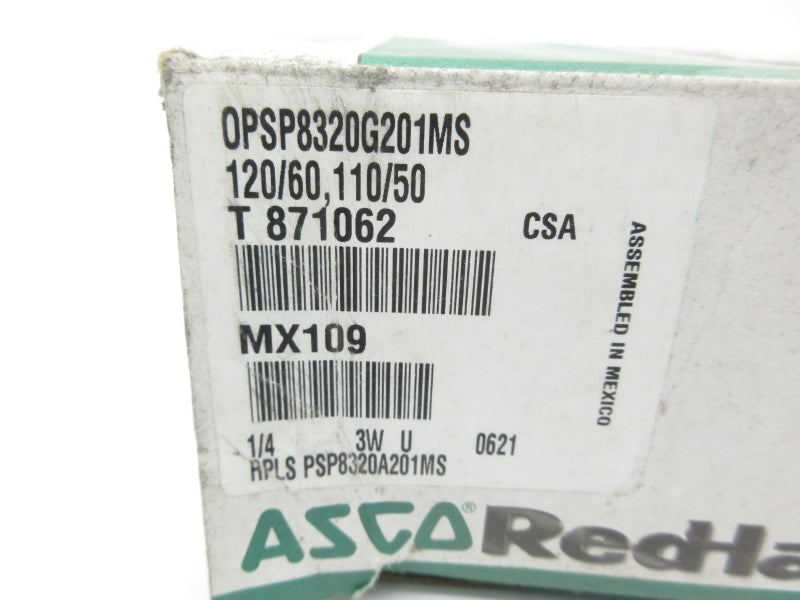 ASCO OPSP8320G201MS 110/120V 50PSI 1/4" NSMP