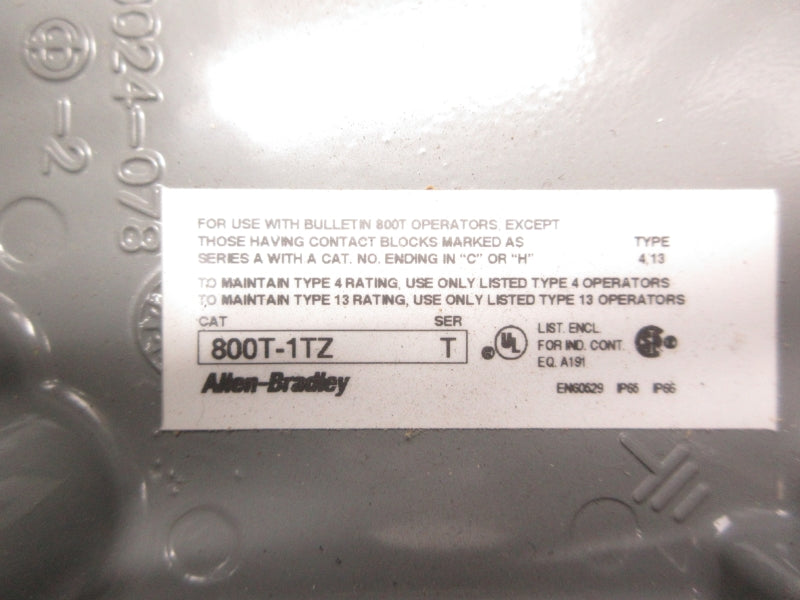 ALLEN BRADLEY 800T-1TZ SER. T NSNP