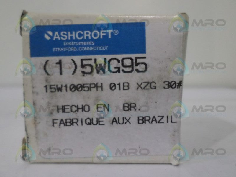 ASHCROFT 15W1005PH01BXZG30 PRESSURE GAUGE 0-30 PSI NSMP