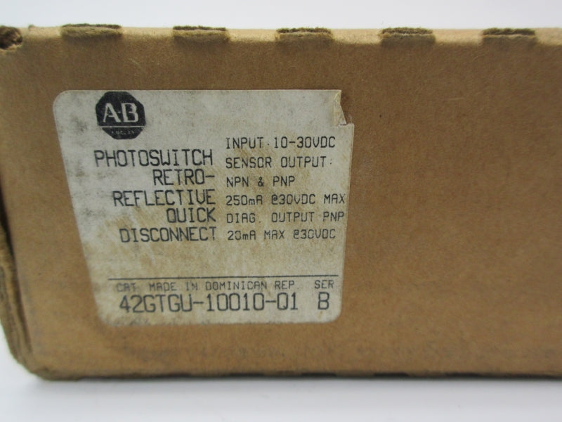 ALLEN BRADLEY 42GTGU-10010-Q1 SER. B 10-30VDC (BR/WH) NSMP