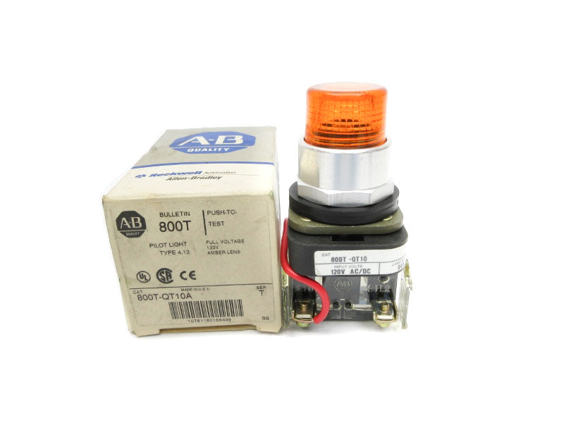 ALLEN BRADLEY 800T-QT10A SER. T 120VAC/DC (GY/BL) NSMP