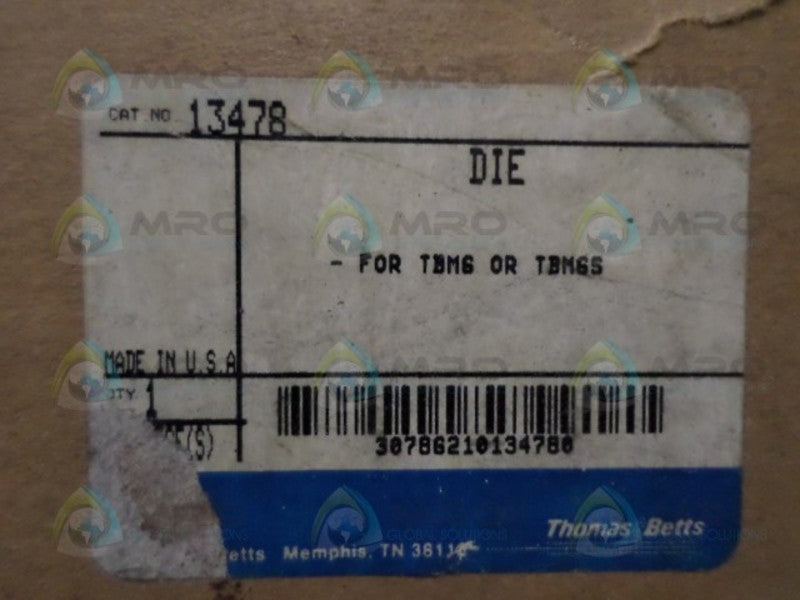 THOMAS & BETTS 13478 CRIMPING TOOL LOWER DIE  NSMP