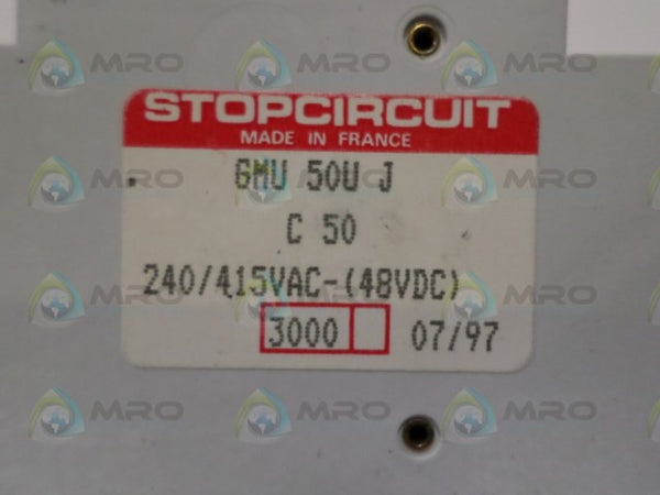 STOPCIRCUIT GMU 50U J CIRCUIT BREAKER 50A NSNP