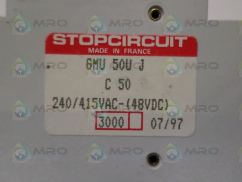 STOPCIRCUIT GMU 50U J CIRCUIT BREAKER 50A NSNP
