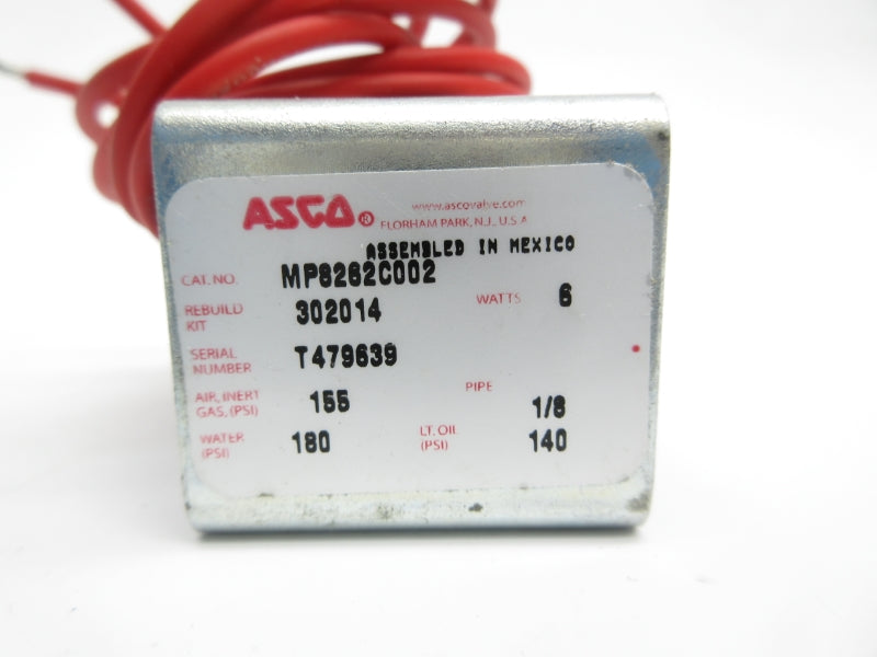 ASCO MP8262C002 110/120V 140-180PSI 1/8" NSNP