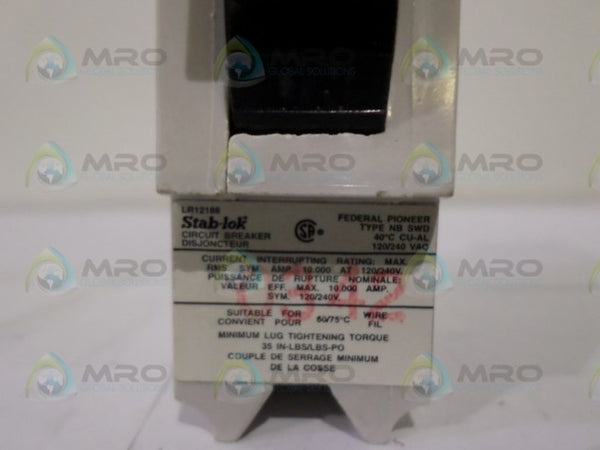 STAB LOK NBSWD115 CIRCUIT BREAKER 15A NSNP