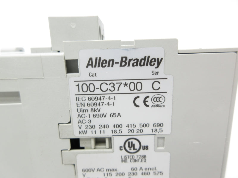 ALLEN BRADLEY 100-C37D00 SER. C 110/120V 65A NSNP