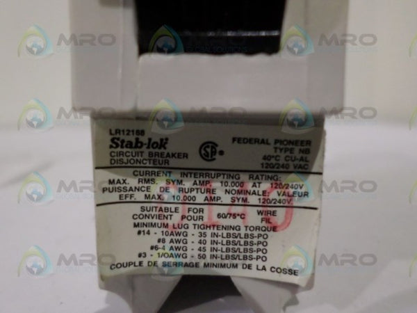 STAB-LOK NB130 CIRCUIT BREAKER 30A NSNP
