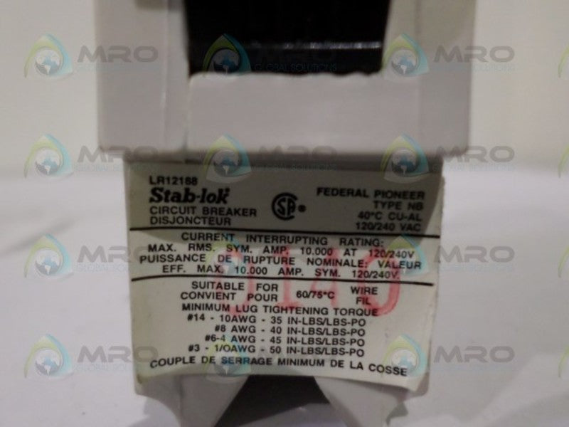 STAB-LOK NB130 CIRCUIT BREAKER 30A NSNP