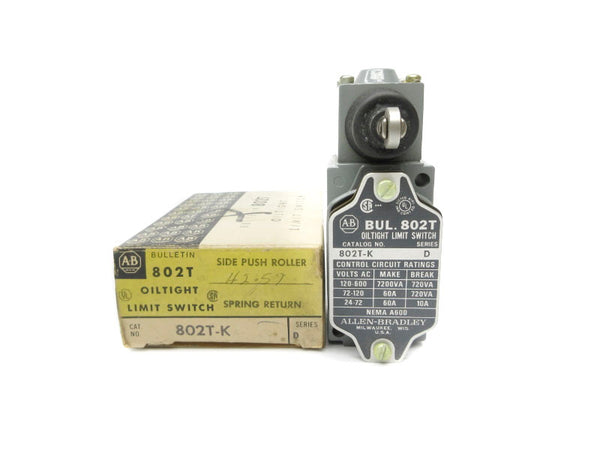 ALLEN BRADLEY 802T-K SER. D 120-600VAC 60A (BK/YL) NSMP