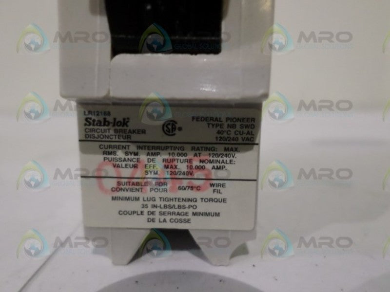 STAB-LOK NBSWD120 CIRCUIT BREAKER 20A NSNP