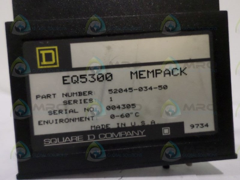 SQUARE D EQ5300 52045-034-50 MEMPACK MEMORY MODULE NSNP